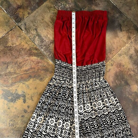 Red, Black, and White Women’s Strapless Jumpsuit Size Small - Picture 11 of 11